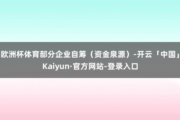 欧洲杯体育部分企业自筹（资金泉源）-开云「中国」Kaiyun·官方网站-登录入口